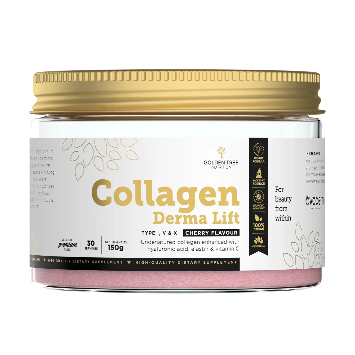 Golden Tree Collagen Derma Lift — collageensupplement met natuurlijke kersensmaak